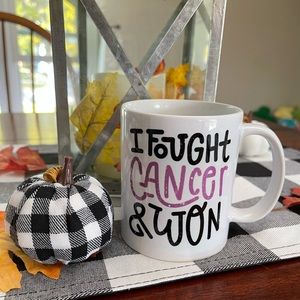“I fought cancer and won” 11oz coffee mug